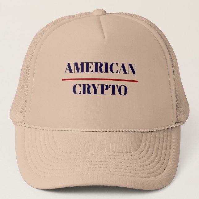 Boné Chapéu de Caminhoneiro Crypto Americano (Frente)
