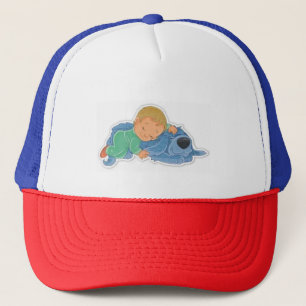 Boné Chapéu de Caminhoneiro de Bebê Adormecido Fofo