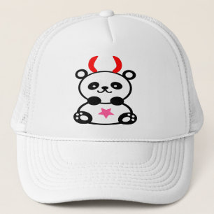 Boné ♫♥Chapéu de Caminhoneiro de Panda Bebê Diabólico F