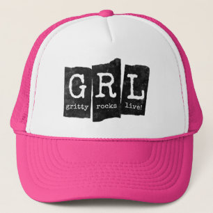 Boné Chapéu de Caminhoneiro GRL Rosa