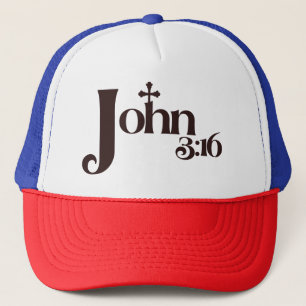 Boné Chapéu de caminhoneiro John 3:16