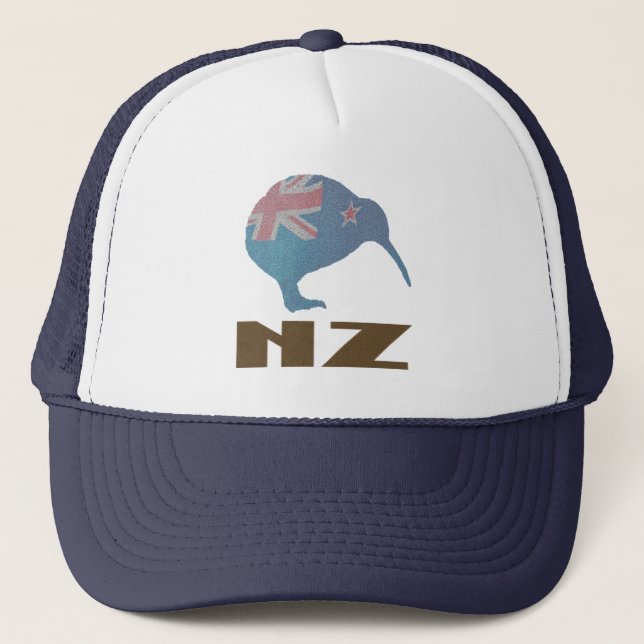 Boné Chapéu de Caminhoneiro Kiwi Moderno da Nova Zelând (Frente)