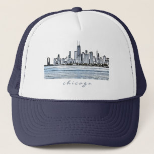 Boné Chapéu de Caminhoneiro Skyline Chicago
