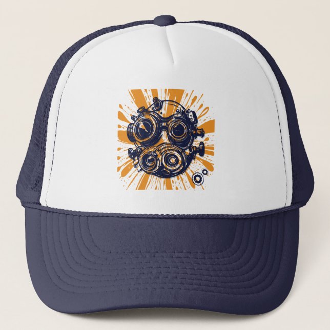 Boné Chapéu de Caminhoneiro Steampunk – Estilo Industri (Frente)