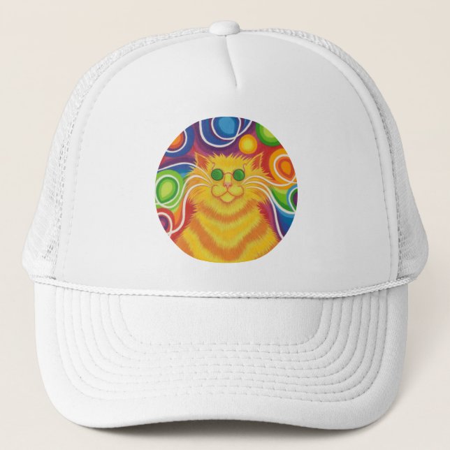 Boné Chapéu de camionista Psy-cat-délico (Frente)