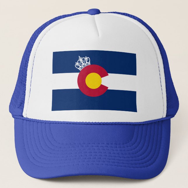 Boné Chapéu de camponês real da bandeira do Colorado (Frente)