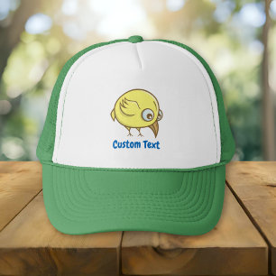 Boné Chapéu de cartoon amarelo de pássaro