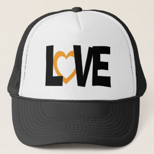 Boné Chapéu de casamento de amor laranja