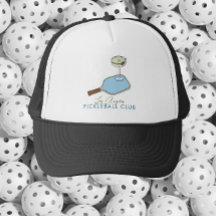Chapéu de clube gráfico de pickleball e martini