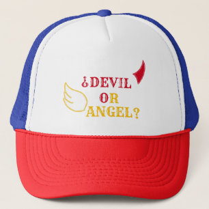 Boné Chapéu de Demello do diabo do anjo 1/2 de 1/2
