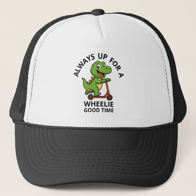 Boné Chapéu de Dinossauro Verde Fofo (Frente)
