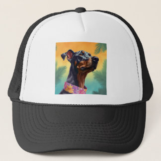 Boné chapéu de Dobermann hawaii