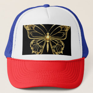 Boné Chapéu de Elegância da Borboleta de Ouro