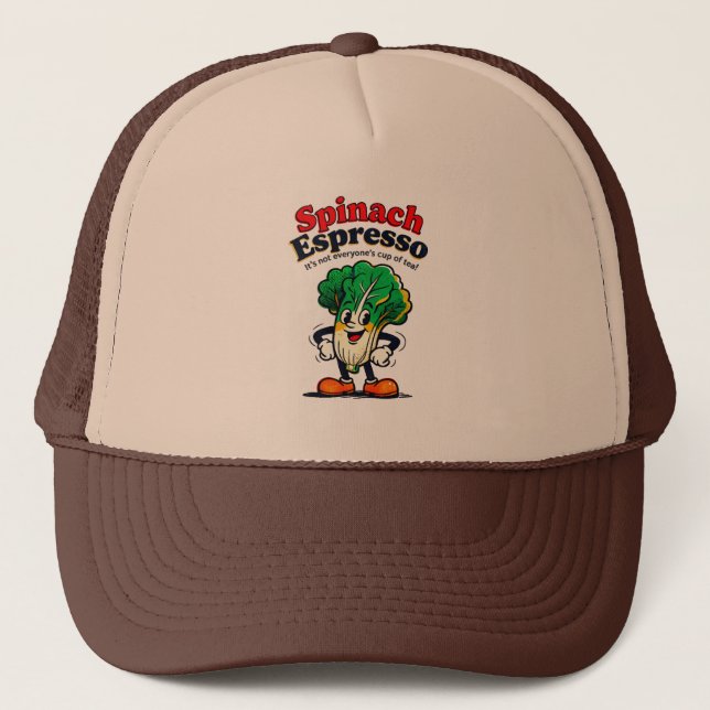 Boné Chapéu de Espresso de Espinafre (Frente)