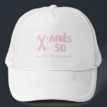 Boné Chapéu de Festa de solteira de Esqui Rosa<br><div class="desc">Hora de uma despedida de solteira! Este chapéu de caminhoneiro é o favor perfeito do partido para o esqui de après e as festas de solteira de inverno. Um favor divertido para vestir durante a sua viagem de solteira e uma maneira fofa de se lembrar do fim de semana.</div>