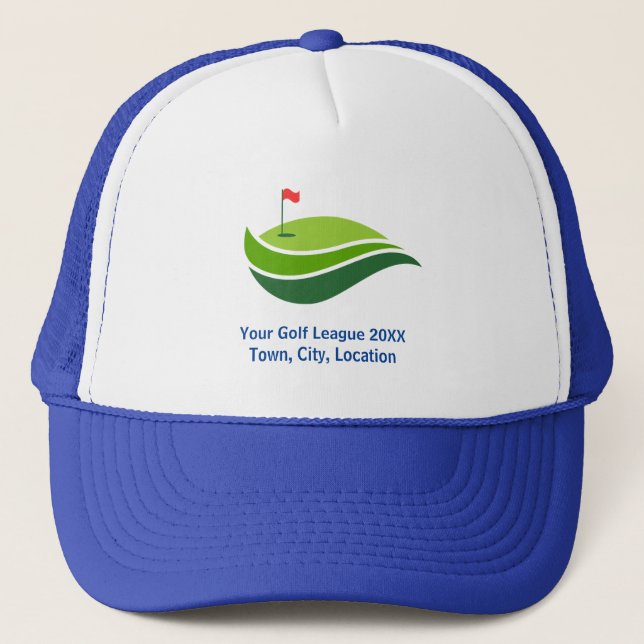 Boné Chapéu de Golfe de Texto Personalizado Moderno - L (Frente)
