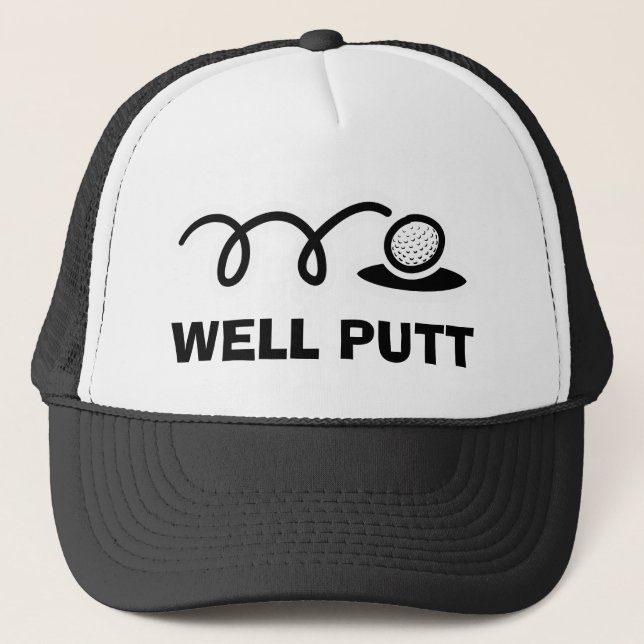Boné Chapéu de golfe engraçado | bem putt (Frente)