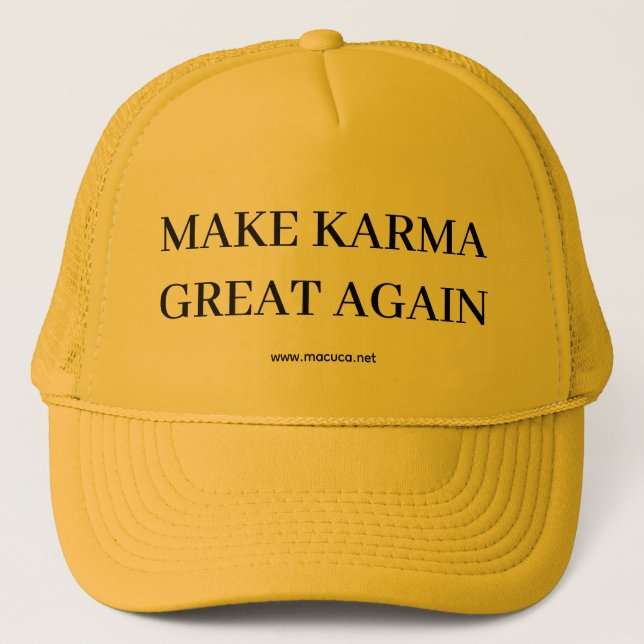 Boné Chapéu de karma amarelo (Frente)