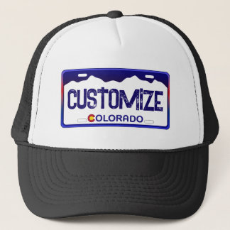 Boné Chapéu de licença azul do Colorado personalizável