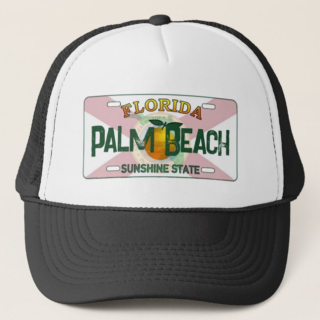 Boné Chapéu de matrícula da Palm Beach, Flórida (Frente)