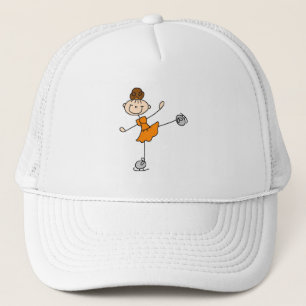 Boné Chapéu de Menina Patinadora Laranja