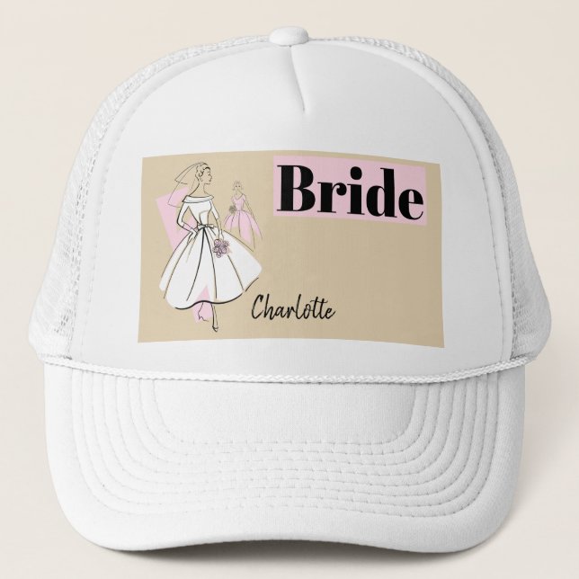 Boné chapéu de noiva de grupo neutro de moda (Frente)