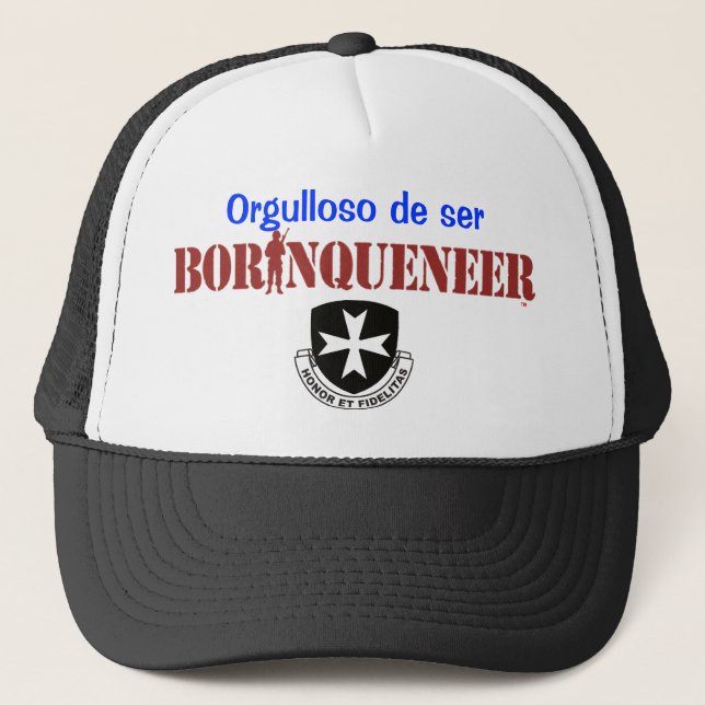 Boné Chapéu de Orgulloso de ser Borinqueneer (Frente)