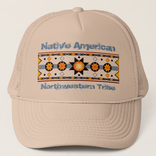 Boné Chapéu de Padrão do Sol Nativo Americano (Frente)