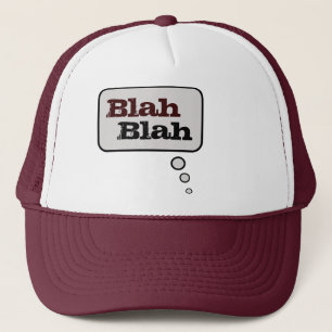 Boné Chapéu de pensamento blá blá da bolha
