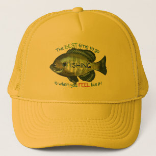 Boné Chapéu de Pesca Bluegill Melhor Hora De Ir Pesc
