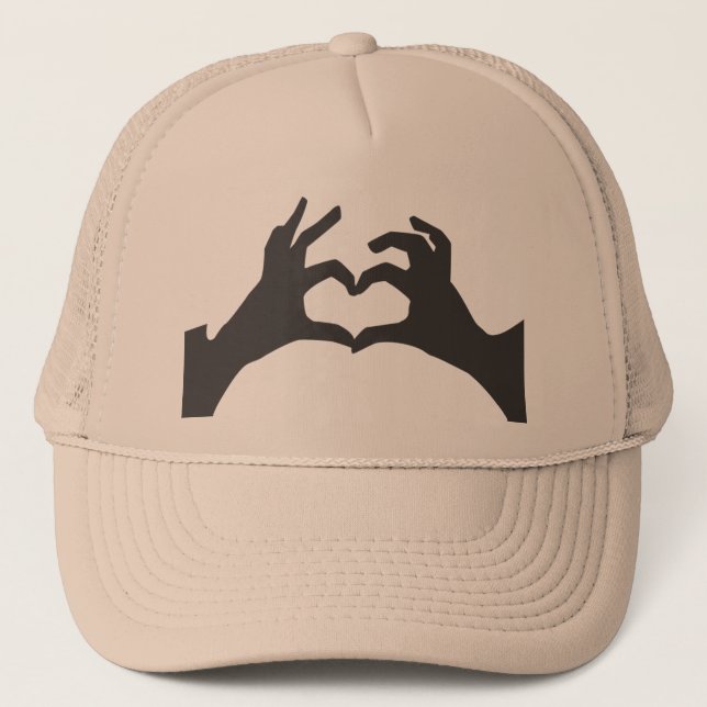 Boné Chapéu de Sinal de Mão de Coração de Amor  (Frente)
