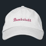 Boné Chapéu de Viagem Pink White Bombshell Festa de Sol<br><div class="desc">Deixe todos saberem quem é a mais sensual.</div>
