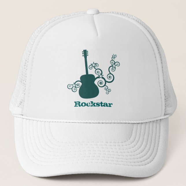 Boné Chapéu de Violão Rockstar, Teal Escuro (Frente)