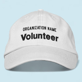 Boné Chapéu de Voluntário com Bordado Branco Gorro Ajus