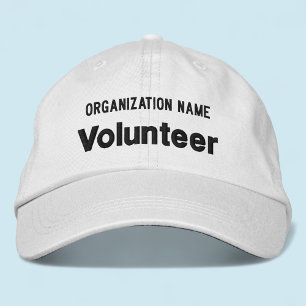 Boné Chapéu de Voluntário com Bordado Branco Gorro Ajus