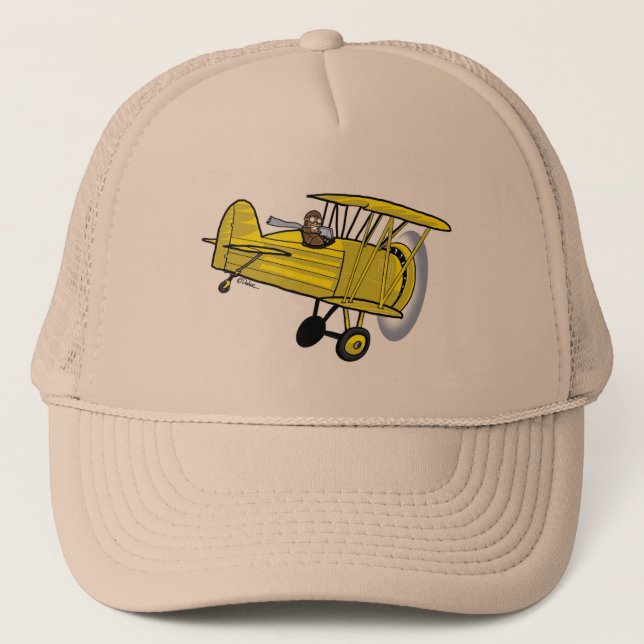Boné Chapéu do biplano -- amarelo (Frente)