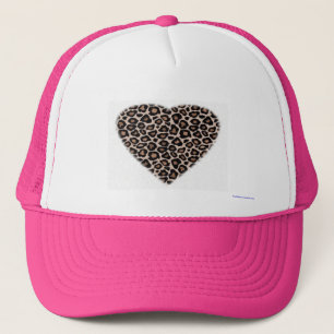 Boné chapéu do camionista - coração do leopardo