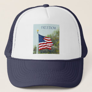 Boné Chapéu do camionista da bandeira americana