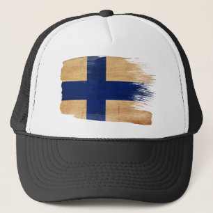 Boné Chapéu do camionista da bandeira de Finlandia
