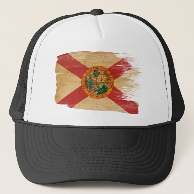 Boné Chapéu do camionista da bandeira de Florida (Frente)