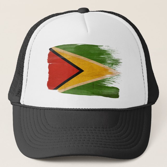 Boné Chapéu do camionista da bandeira de Guyana (Frente)