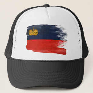 Boné Chapéu do camionista da bandeira de Liechtenstein