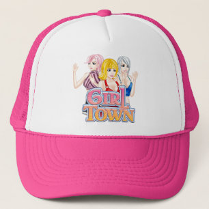 Boné Chapéu do camionista da cidade da menina