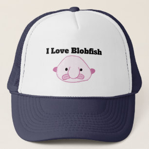 Boné Chapéu do camionista de Blobfish eu amo blobfish