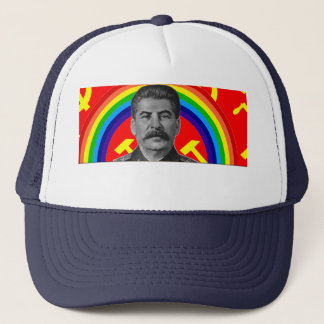 Boné Chapéu do camionista de Stalin do arco-íris