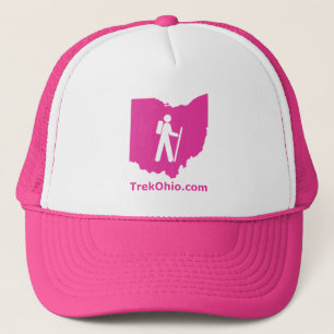 Boné Chapéu do camionista de TrekOhio, rosa quente