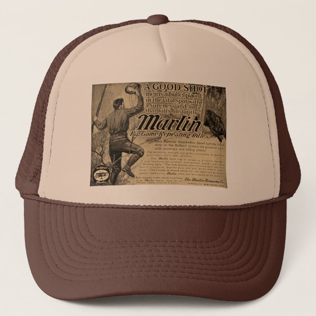 Boné Chapéu do camionista do anúncio do tiro das armas (Frente)