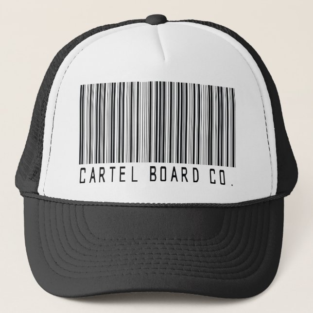 Boné chapéu do camionista do código de barras do cartel (Frente)
