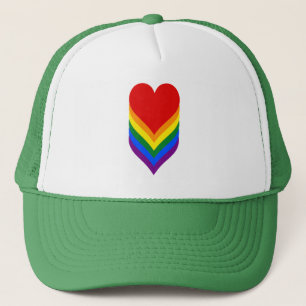 Boné Chapéu do camionista do coração do orgulho de L