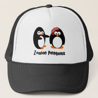 Boné Chapéu do camionista do pinguim do zombi